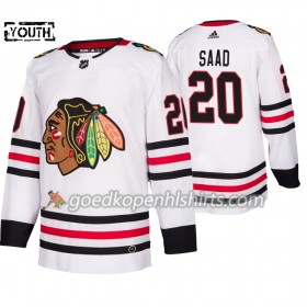 Chicago Blackhawks Brandon Saad 20 Adidas 2019-2020 Wit Authentic Shirt - Kinderen